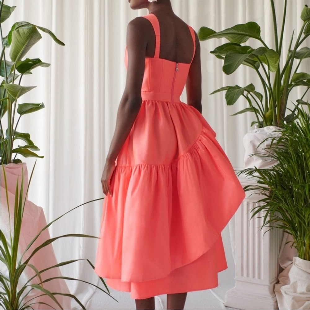 CeliaB Coral Ruffle Midi Dress - Picture 2 of 5